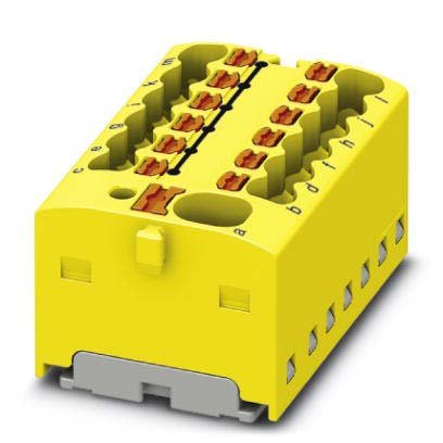 Phoenix Contact - Durchgangs-Reihenklemme Verteilerblock PTFIX 4/12X1,5 YE − 20 Stück