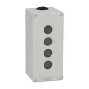 Schneider Electric - Gehäuse für Befehls- und Meldegeräte Leergehäuse XAP, Metall XAPD3504 grau, für 4x22mm