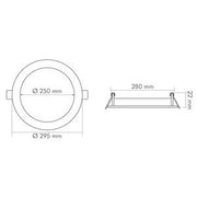 Nobile - Decken-/Wandleuchte LED-Panel Flat 1574081111 840, 350mA, titan