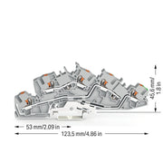 WAGO - Installations-Etagenklemme Installationsetagenklemme 2205-7645 4 mm² mit Drücker − 50 Stück