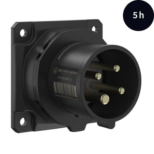 Walther Werke - CEE-Gerätestecker (IEC 60309) CEE NEO Anbaugerätestecker FW610405CC gerade 16A 4P 5h − 10 Stück