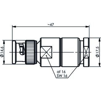 Telegärtner - Koax-Steckverbinder BNC-Kabelstecker 100023507 G31/32 RG11A/U,216/U