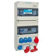 Walther Werke - CEE-Steckdosen-Kombination (IEC 60309) Kunststoff-Steckdosenkombi 689449901 1xRCD,6xMCB,4xSchutz