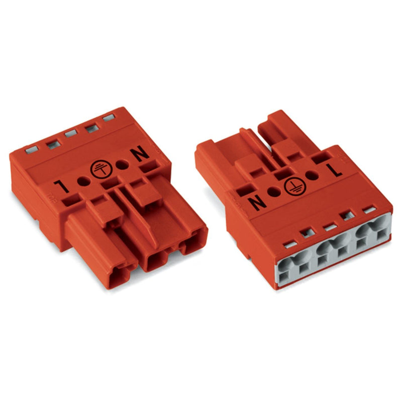 WAGO - Steckverbinder für steckbare Gebäudeinstallation Stecker 770-1313 3-polig, rot − 100 Stück