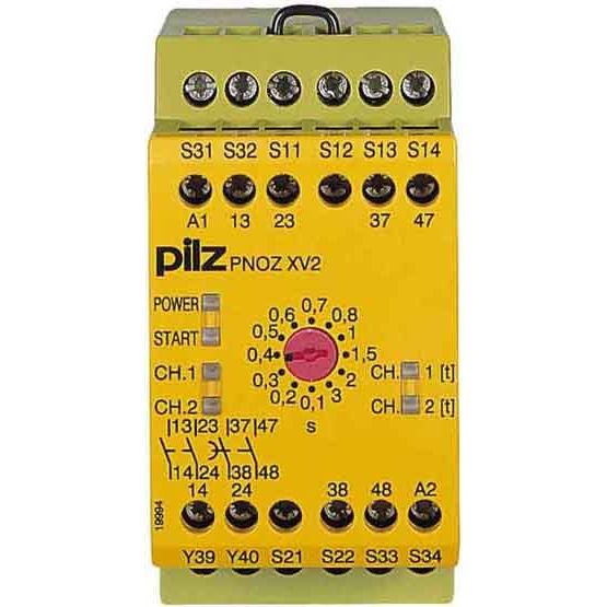Pilz - Gerät zur Überwachung von sicherheitsgerichteten Stromkreisen Not-Aus-Schaltgerät PNOZ XV2P C #787500 30/24VDC 2n/o 2n/o t  − 1 Stück