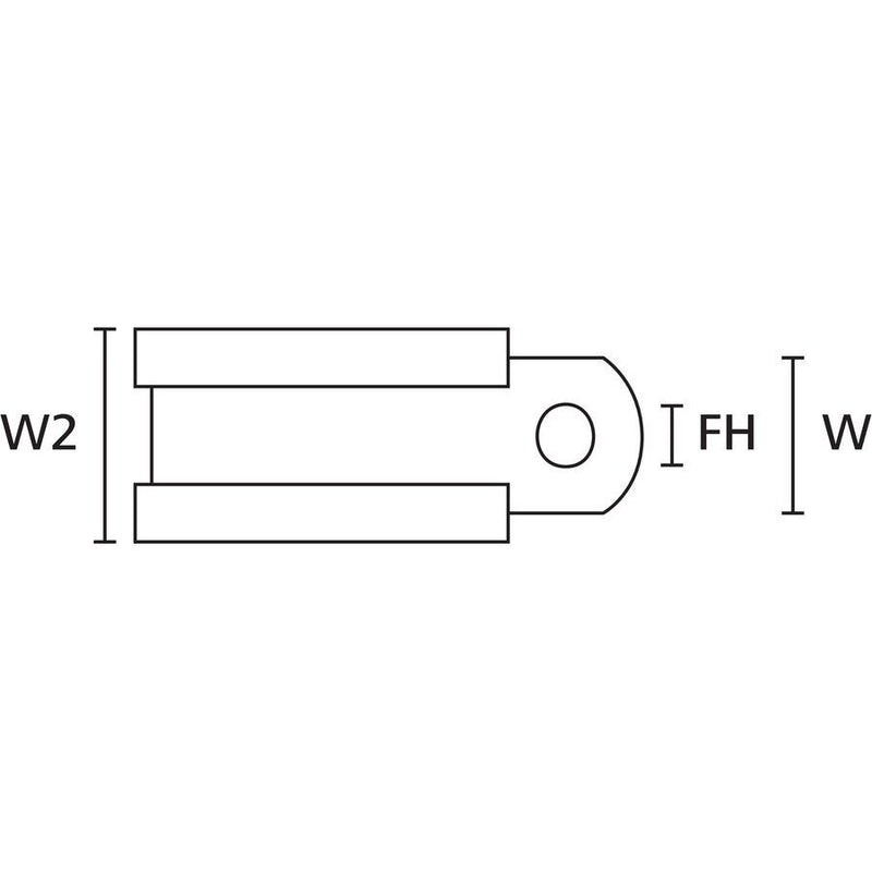 HellermannTyton - Rohrschelle Befestigungsschelle AFCS50GS/PVCBK/ML(5) − 5 Stück