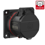 Walther Werke - CEE-Anbausteckdose (IEC 60309) CEE NEO Anbaudose FW410406CC gerade 16A 4P 6h − 10 Stück