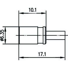 Telegärtner - Koax-Steckverbinder SMB-Kabelbuchse cr/cr AU 100024878 G7 (RG316/U) − 5 Stück