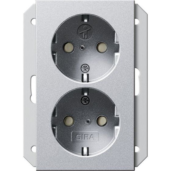 Gira - Steckdose SCHUKO 273526 2fach Dose alu