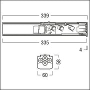Zumtobel - Elektrisches Zubehör/Ersatzteile für Leuchten Einspeisung TECTON TE SR IP64 si − 1 Stück