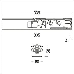 Zumtobel - Elektrisches Zubehör/Ersatzteile für Leuchten Einspeisung TECTON TE SR IP64 si − 1 Stück
