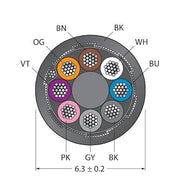 Turck - Konfektioniertes Sensor-Aktor-Kabel Aktuator- u. Sensorleitung CABLE8X0.25 #6627965 PUR
