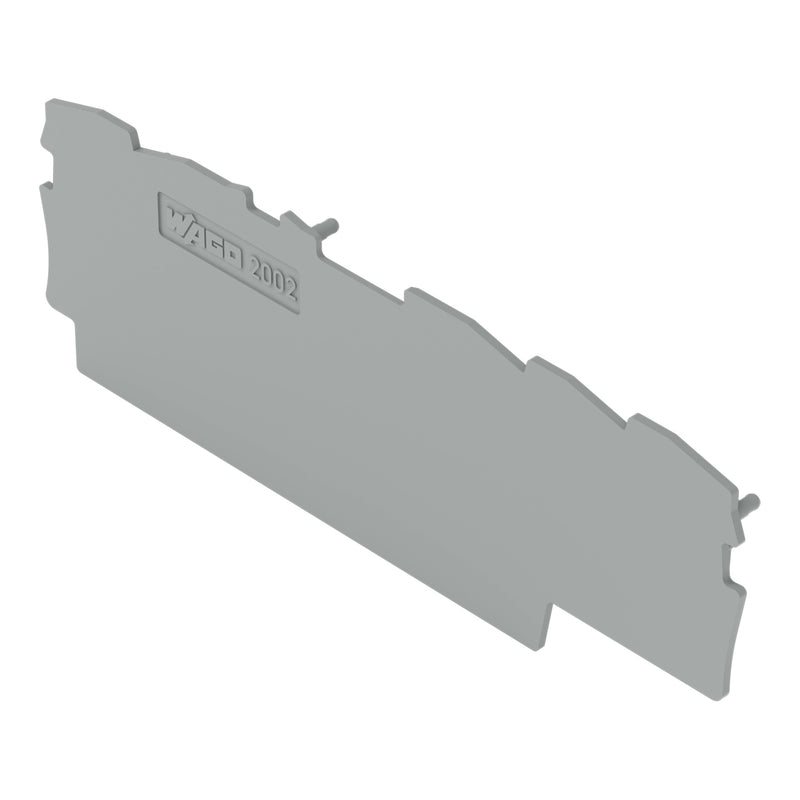 WAGO - Abschluss- und Zwischenplatte für Reihenklemme Abschluss- u. Zwischenpl. 2002-1595 0,8mm dick,grau − 20 Stück