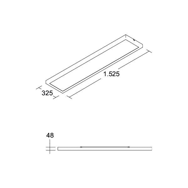 Brumberg Leuchten - Decken-/Wandleuchte LED Anbaupanel 1525x325 49150073TW MPO, TW_DT8