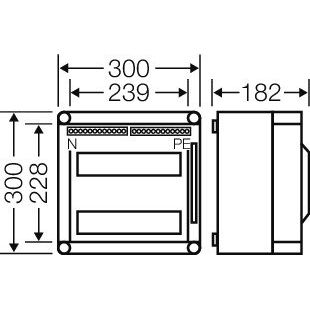 Hensel - Installationskleinverteiler Automatengehäuse MI 1220 − 1 Stück
