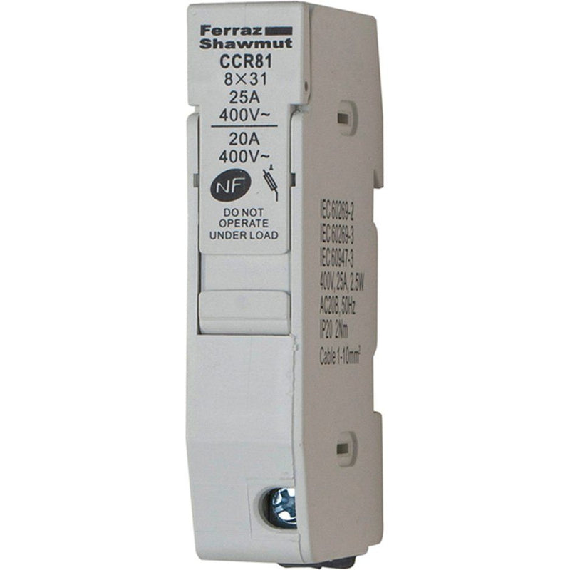 Mersen - Halter für zylindrische Sicherung Sicherungshalter CCR81 8x31 AC400V 25A − 12 Stück