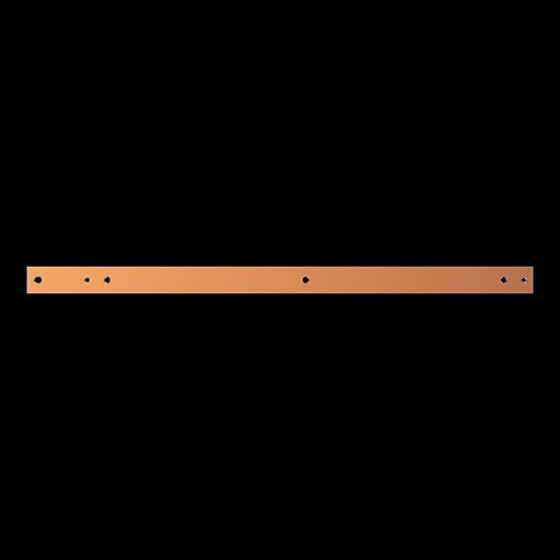 Striebel&John - Sammelschiene Kupferschiene ZX1072 40x10mm L:767mm