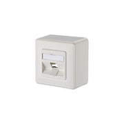 Metz Connect - Kommunikationsanschlussdose Kupfer Keystone Dose AP 130B20D10002KE 1Port leer rws − 1 Stück