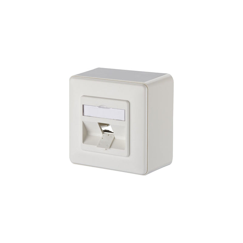 Metz Connect - Kommunikationsanschlussdose Kupfer Keystone Dose AP 130B20D10002KE 1Port leer rws − 1 Stück