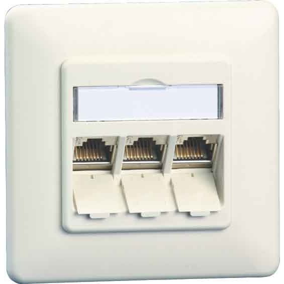 Metz Connect - Kommunikationsanschlussdose Kupfer Anschlussdose C6Amodul UP TN C6Amod-3UP-180rw 3Port 180 UP,rws