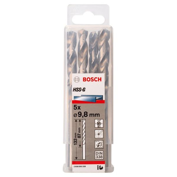 Bosch - Bohrer PRO Metal HSS-G 2608595338 Spiralbohrer 9,8 x
