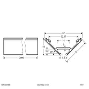 EVN Lichttechnik - Mechanisches Zubehör/Ersatzteile für Leuchten Aluminium Profil APEXLW300