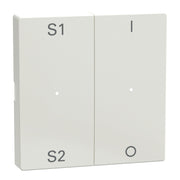 Merten - Abdeckung/Bedienelement für Installationsschalterprogramme Wippe pws/gl MEG5228-0319 2f,(Szene1/2,1/0)