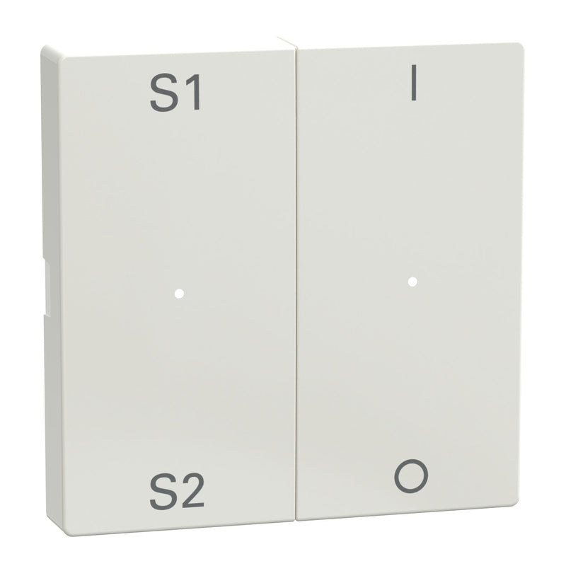 Merten - Abdeckung/Bedienelement für Installationsschalterprogramme Wippe pws/gl MEG5228-0319 2f,(Szene1/2,1/0)