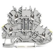 WAGO - Durchgangs-Reihenklemme Doppelstockklemme 2000-2201/353-000 L/L 1 mm2 grau − 50 Stück