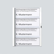 Siedle&Söhne - Zubehör/Ersatzteile für Türkommunikation Namensschild ws-hgl 200029960-00 f. TM612-4/BTM650-04 − 1 Stück