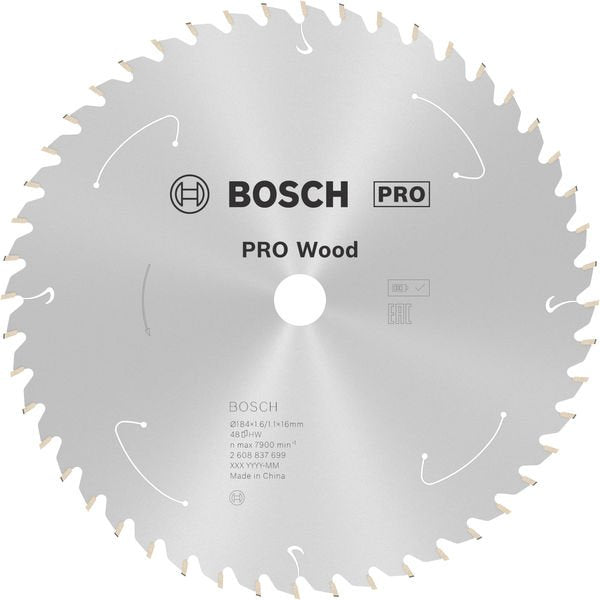 Bosch - Kreissägeblatt PRO Wood cordless 2608837699 Kreissägeblatt 184 x