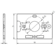 Grothe - Montageelement für Innenstation für Türkommunikation Monatageadapter 74699