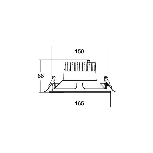 Brumberg Leuchten - Downlight/Strahler/Flutlicht LED-Einbaudownlight 230V 40613175DA 3500K, rund