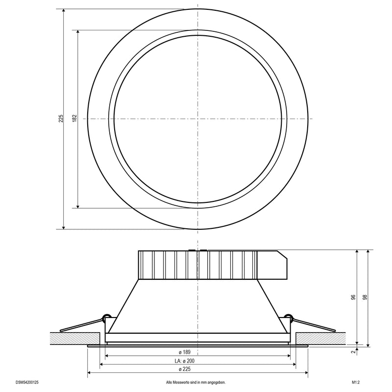 EVN Lichttechnik - Decken-/Wandleuchte LED-Deckeneuchte DSM54200125 CCT Switch, ML