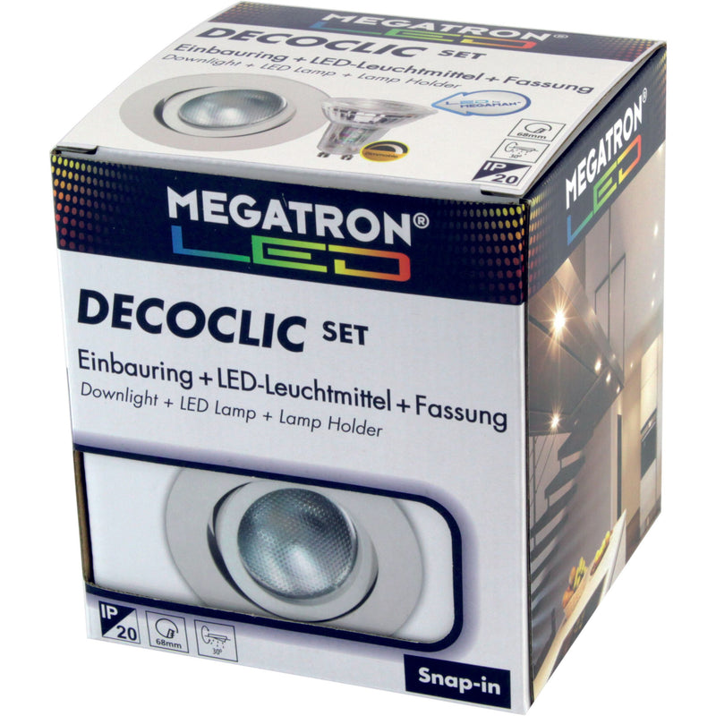 Megatron - Downlight/Strahler/Flutlicht LED-Einbauspot Set MT75401 2800K dim ws