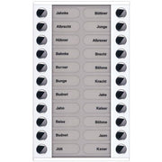 TCS Tür Control - Montageelement für Türstation Audioaußenstation 2-reihig PET22-WS/04 Erw.22 Tasten AP ws
