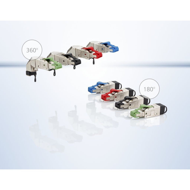 Metz Connect - Modularer Steckverbinder RJ45 Stecker Cat.5 130E405032-PE 180° Profinet 4P − 10 Stück