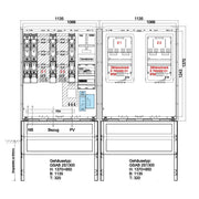 GSAB Elektrotechnik - Zähler-Komplettschrank Wandlermessung 12.W400.AR01Ei 400A