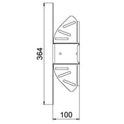 OBO Bettermann - Bogen für Kabelrinne Bogen, winkelverstellbar RB W 610 A4 60x100 rostfrei