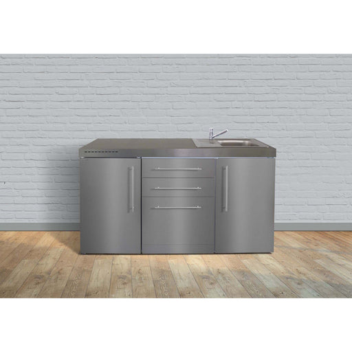 Stengel - Mini-Küche Miniküche Premiumline MPGSES160GSIKFliBre Edelstahl