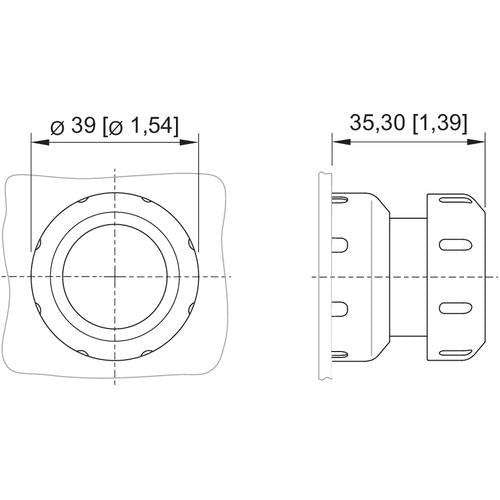 Stahl - Frontelement für Pilztaster Pilzdrucktaster 8602C3-004-S RT/S