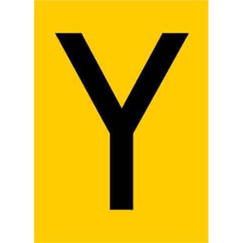 Jahn - Kennzeichnungsmaterial Zahlen+Buchstaben 06/018-Y gelb − 10 Stück