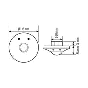ESYLUX - Bussystem-Bewegungsmelder Decken-Präsenzmelder ws PD-ATMO 360i/8 T KNX 360Grad,UP,KNX,FB
