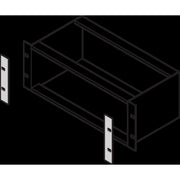 Schroff - Befestigungsteil für Baugruppe mit Rastermaß 482,6 mm (19 Zoll) X-Deckplatte 6HE 34561497 − 10 Stück