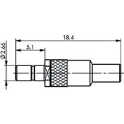 Telegärtner - Koax-Steckverbinder SSMB-Kabelstecker cr AU 100024918 RG174/U,188A/U,316/U