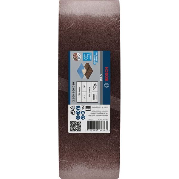 Bosch - Schleifpapier/Schleifvlies PRO X440 Schleifband, 75 x 2608606080 533 mm, 40, 10-tlg