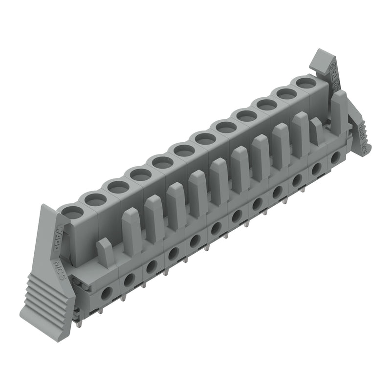 WAGO - Leiterplattensteckverbinder THT-Federleiste gerade 232-142/039-000 Rastermaß 5mm,grau − 25 Stück