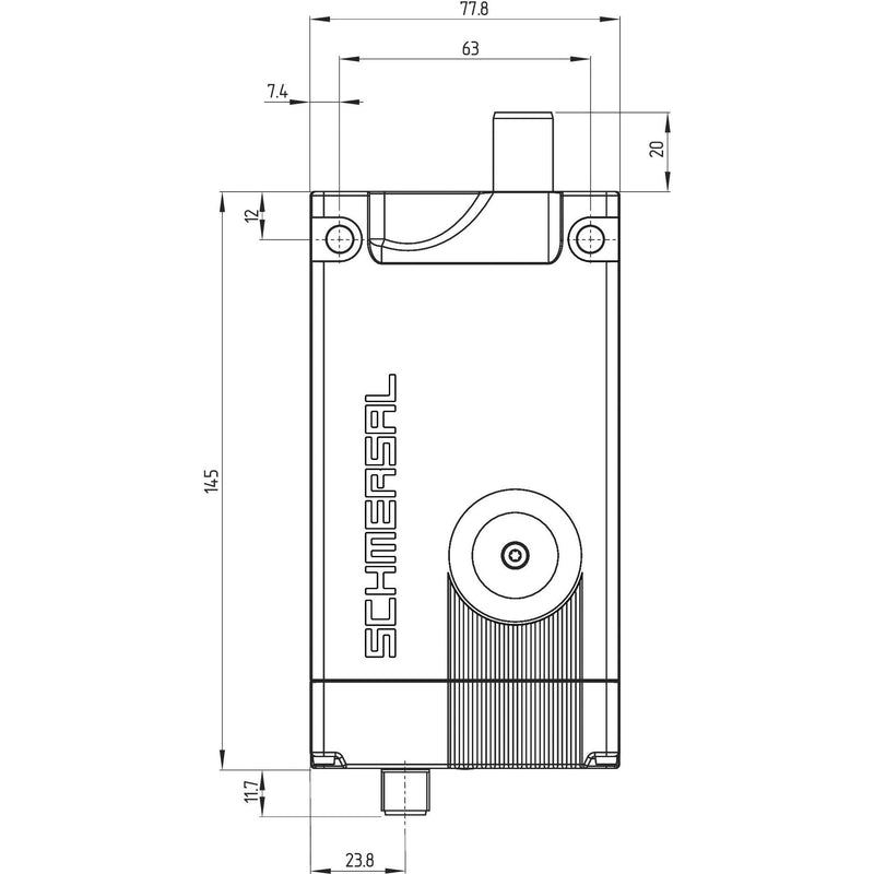 Schmersal - Positionsschalter mit Zuhaltung Sicherheitszuhaltung AZM400Z-ST-I2-1P2P − 1 Stück