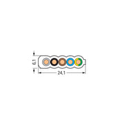 WAGO - Energiekabel < 1 kV, für ortsveränderlichen Einsatz Flachleitung 897-453 5G4 mm²,halogenf.,sw