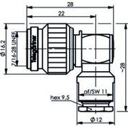Telegärtner - Koax-Steckverbinder TNC-Kabelwinkelstecker 100023729 50Ohm, G1(RG58C/U)